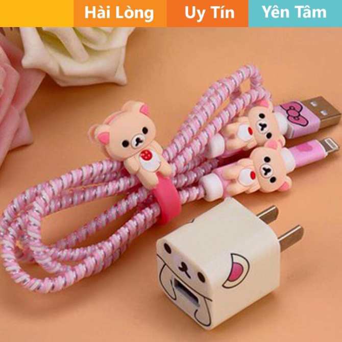 Set 2 Dây Cuốn Sạc Đa Năng Họa Tiết Cute