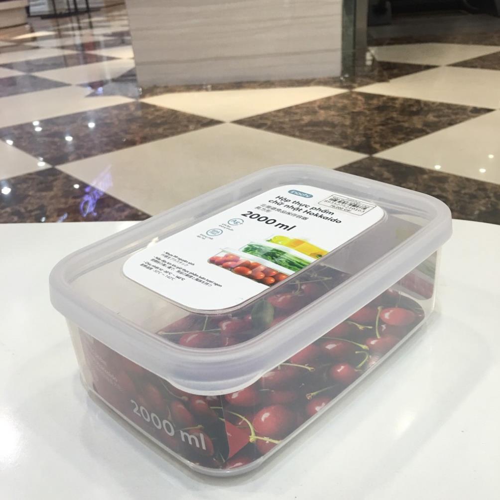INOCHI Hộp thực phẩm chữ nhật Hokkaido 500ML, 750ML, 1000ML, 1500ML, 2000ML