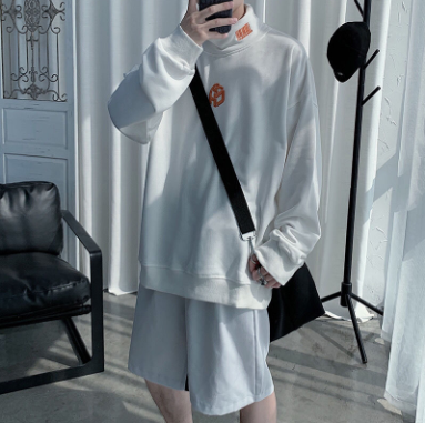 Áo sweater tay dài cổ cao trơn màu hợp thời trang cho nam  | BigBuy360 - bigbuy360.vn