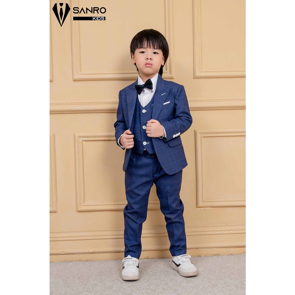 Bộ vest bé trai thiết kế màu tím