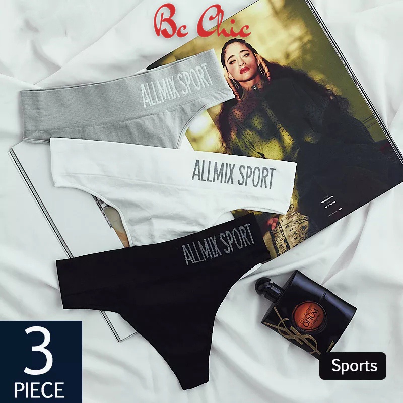 Quần Lót Nữ , Quần Lót Cotton Lọt Khe phối cạp chữ cá tính mã Q415 BC_CHIC LINGERIE