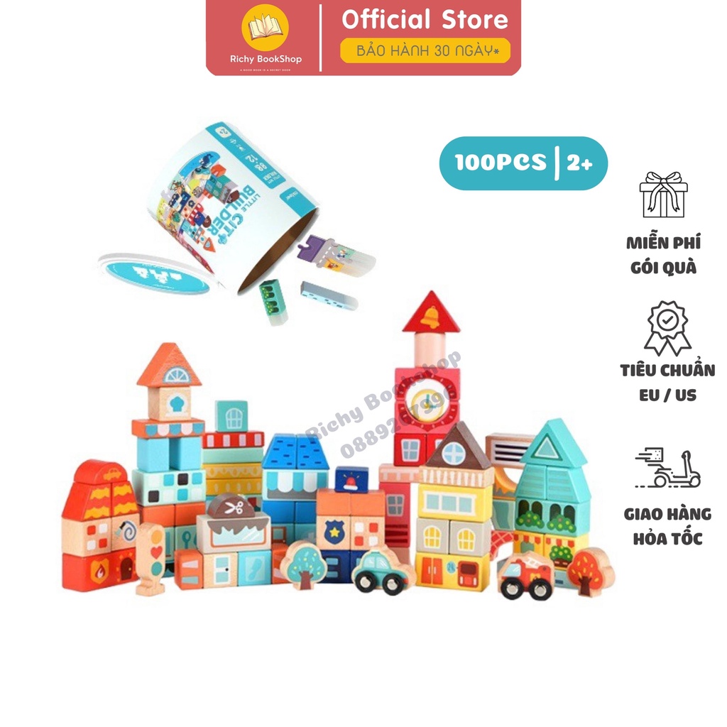 Đồ Chơi Gỗ Xếp Hình Sáng Tạo - Mideer City Blocks