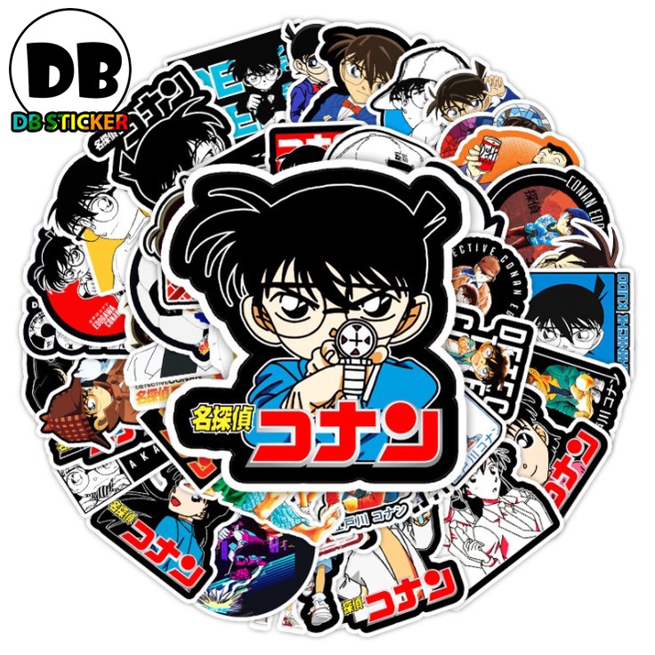 Sticker thám tử Conan nhiều họa tiết chống nước, dán trang trí laptop, mũ bảo hiểm, vali, xe ga - DB.101