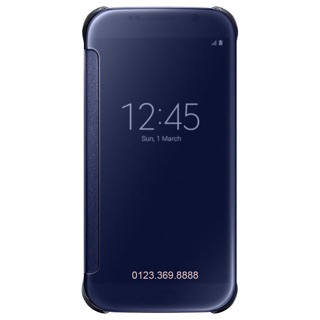 Ốp lưng Clear Sview Cover dùng cho Samsung S6 (Xanh dương)