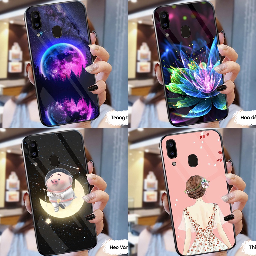 ốp Samsung A10, A20, A30, M20 Mặt kính cường lực chất lượng, cao cấp, sáng bóng