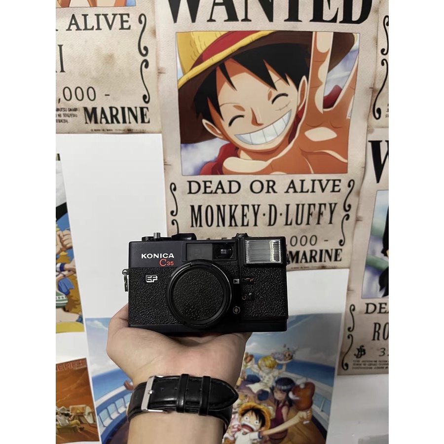 Máy ảnh phim Konica C35 EF3, EFJ, C35 AF có đèn flash phong cách retro