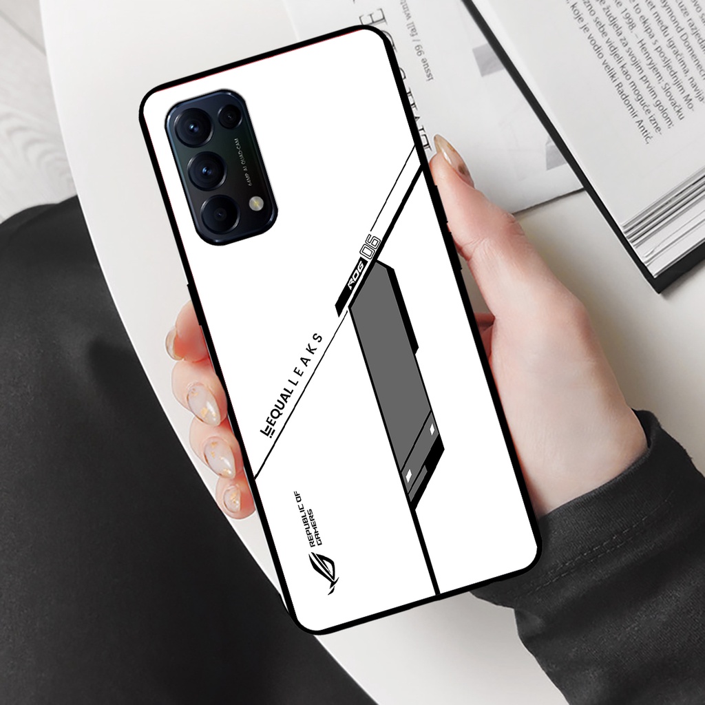 Ốp lưng điện thoại OPPO Reno 5 - Republic of Gamers, chất liệu kính cừng lực