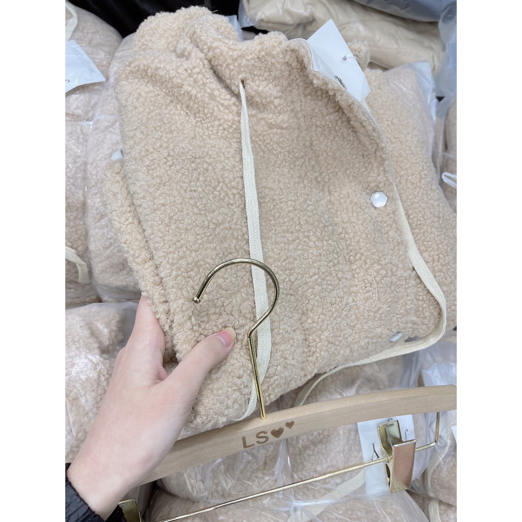 Áo khoác lông phối da | BigBuy360 - bigbuy360.vn
