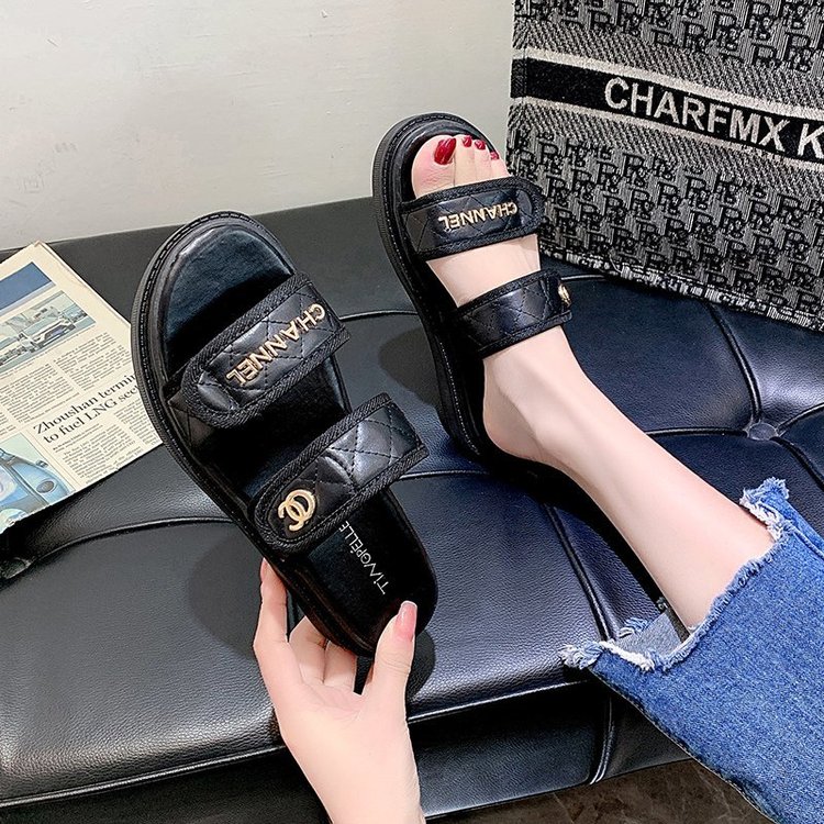 [ Mã 66CBSALE giảm 30K đơn 200K] Xăng đan Đế Bằng Mũi Tròn Thời Trang Cho Nữ | BigBuy360 - bigbuy360.vn