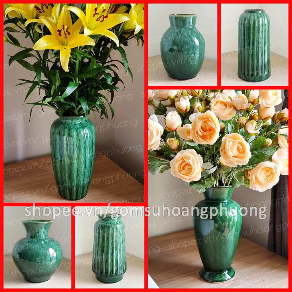 Bình hoa men hỏa biến Bát Tràng cỡ lớn - nhiều mẫu