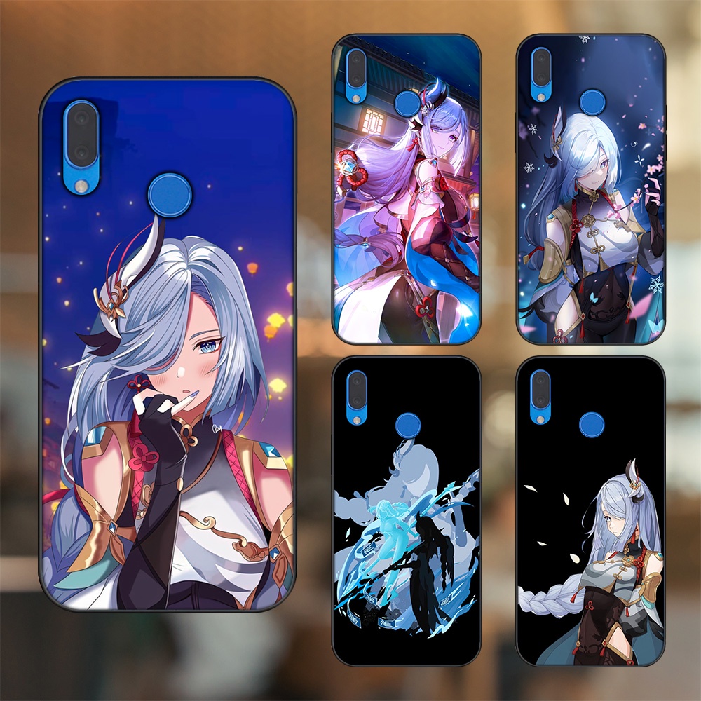 Ốp lưng Huawei Nova 3, Nova 3i, Nova 3e, P20 Lite viền đen in hình Shenhe Genshin Impact