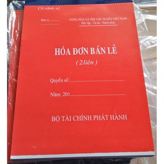 5 Quyển hóa đơn bán lẻ 2 liên 100 tờ/Q