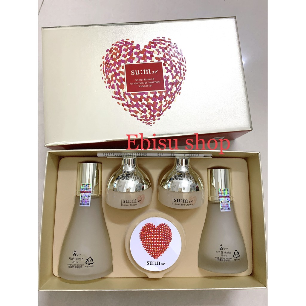 Set nước thần Su:m37 Secret Essence Fundamental Treatment Heart Edition Mới.