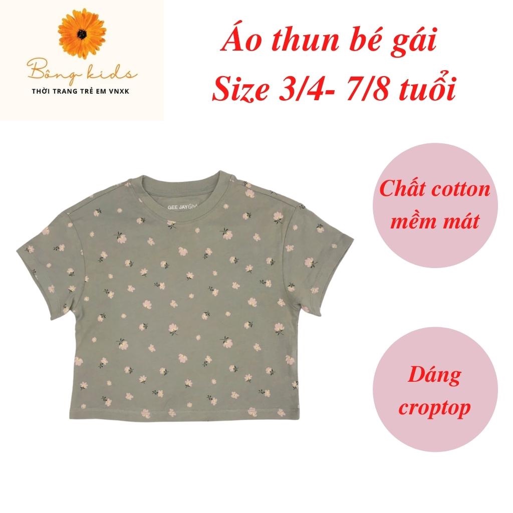 Áo thun cho bé gái, áo phông bé gái chất cotton mềm mát, size 3/4 - 7/8 tuổi - BONGKIDS