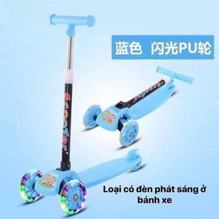 Xe trượt Scooter cao cấp gấp gọn 3 bánh, bánh xe phát sáng tiện lợi cho trẻ em