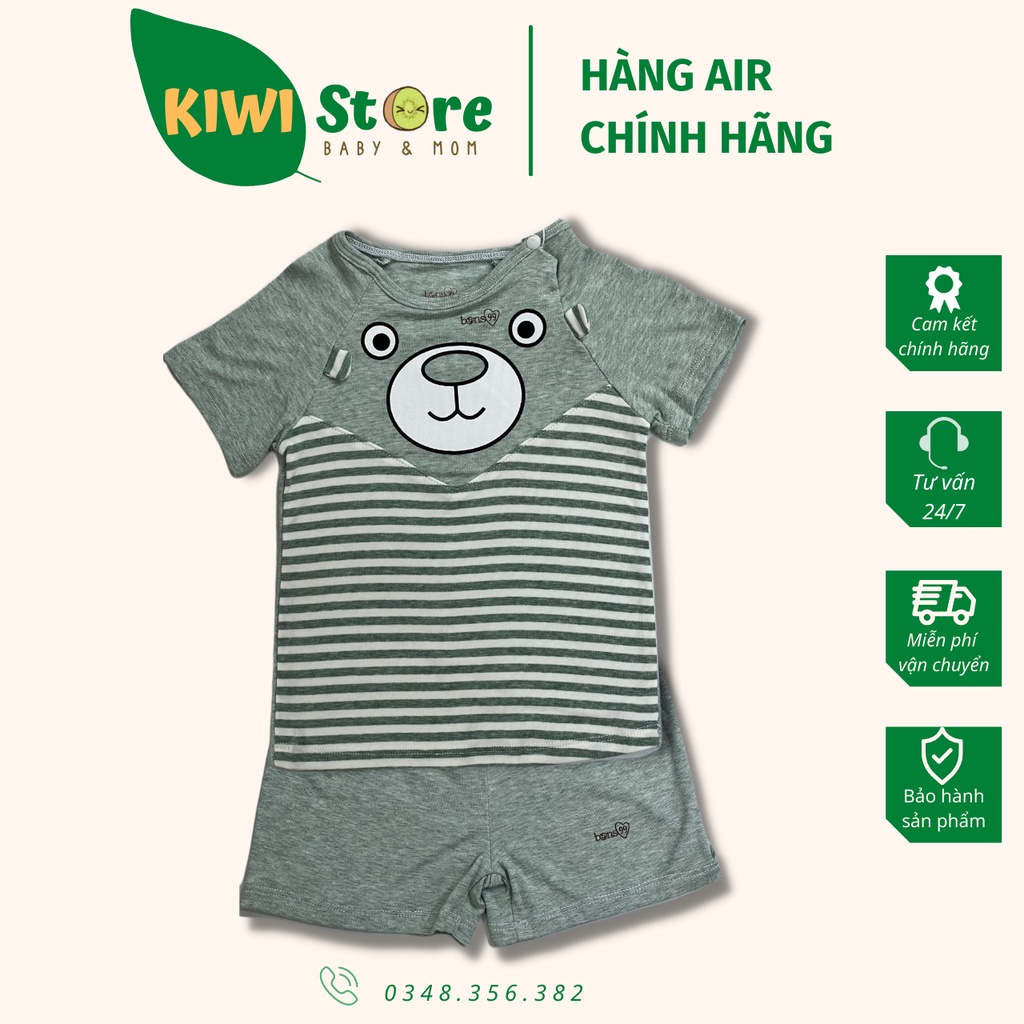 Bộ Raglan cộc tay Modal kẻ Bons99 cho bé