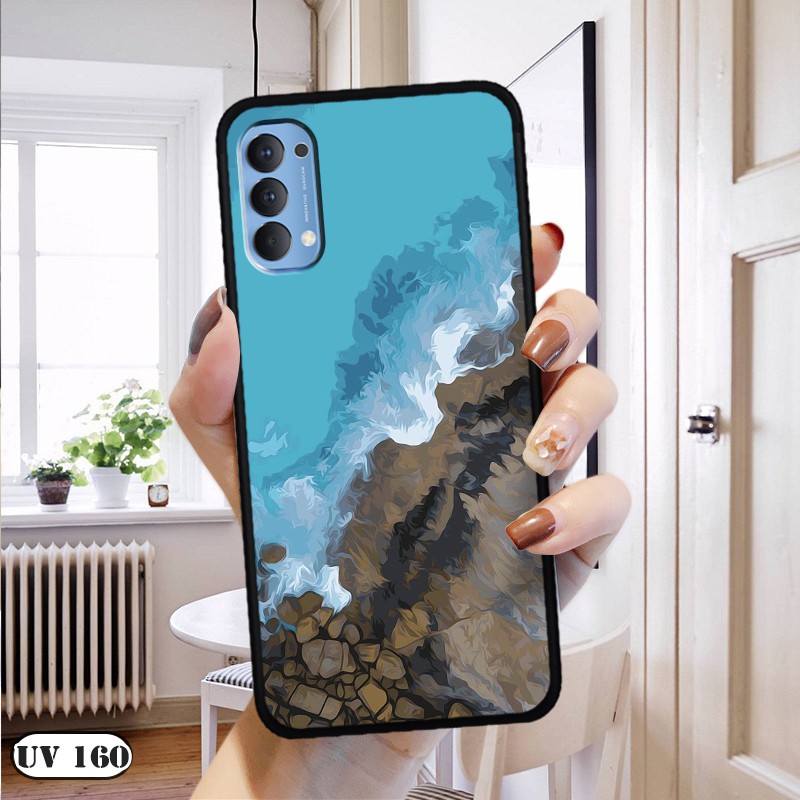Ốp lưng nhám Oppo Reno 4 - in hình
