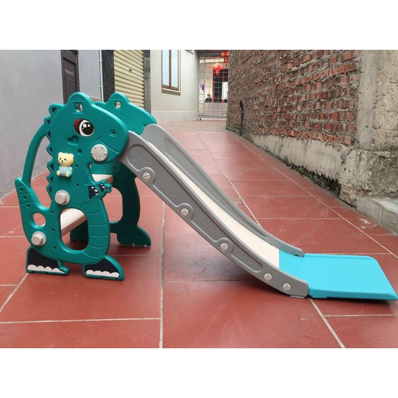 Cầu trượt khủng long, robot cho bé