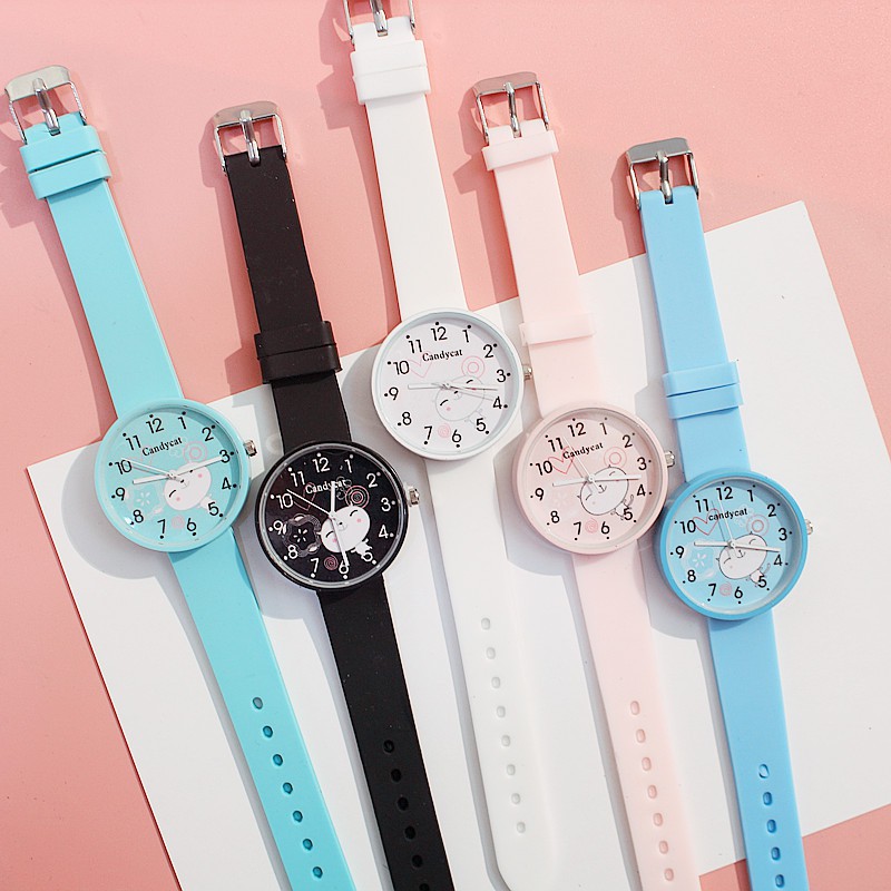 Đồng hồ thời trang nữ dây cao su mặt thú xinh Candycat PKHRCAT001 (Đường kính mặt: 36 mm) | BigBuy360 - bigbuy360.vn