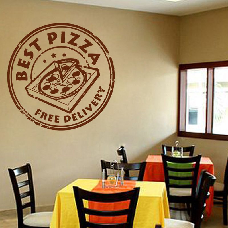 Express Pizza Miếng Dán Nhà Hàng Decal Poster Vinyl Nghệ Thuật Dán Tường Đề Can Trang Trí Bức Tranh 
