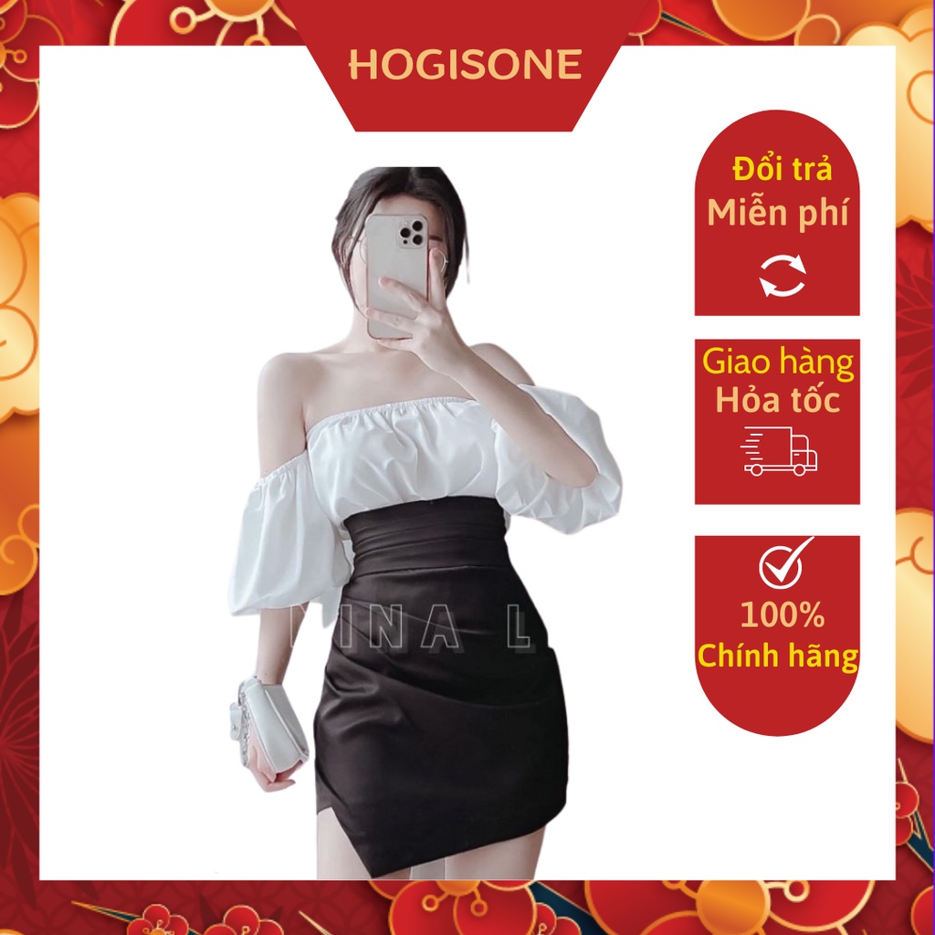Set Áo Trễ Vai Kèm Chân Váy Phong Cách Trẻ Trung HOGISONE (CD109)
