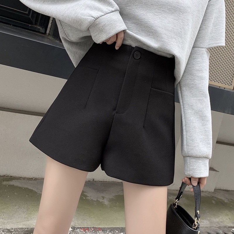 Quần đùi cạp cao 2 túi trước