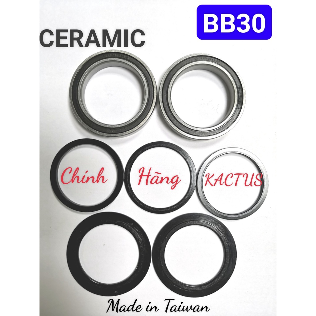 Trục Giữa Dòng Ép vòng ngoài 42mm, BB30,BB3024LS,BB30LS Ceramic hiệu KACTUS Cho Xe Đạp