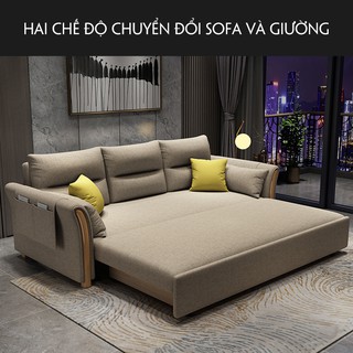 [Tặng 6 gối ] Giường Sofa Đa Năng, thành giường thông minh cỡ 1m5