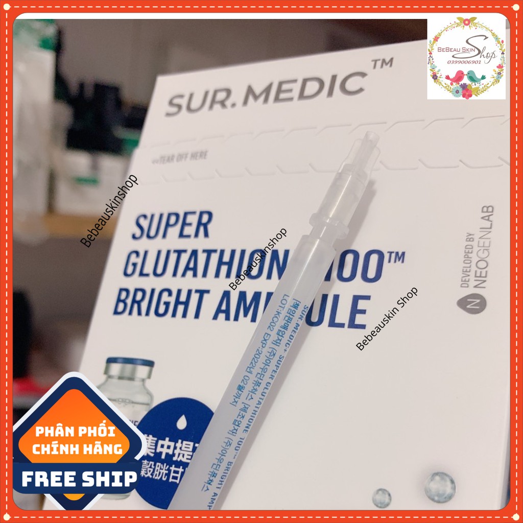 Tinh Chất Làm Trắng Neogen Sur Medic + Super Glutathione 100 Bright Ampoule 1g