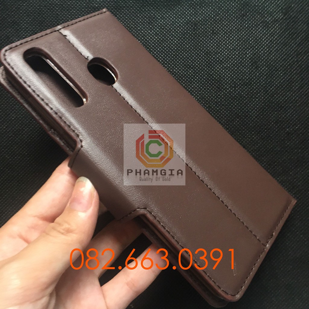 Bao da Samsung A10S/A20/A30/A40/A8 star/A9 Star nắp gập,chống đỡ xem phim, có ngăn đựng thẻ