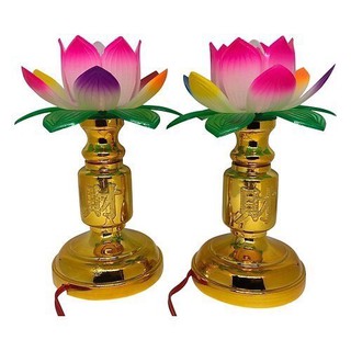 1 cây đèn thờ hoa sen, đèn cúng để bàn thờ nhiều cỡ chuyên dụng