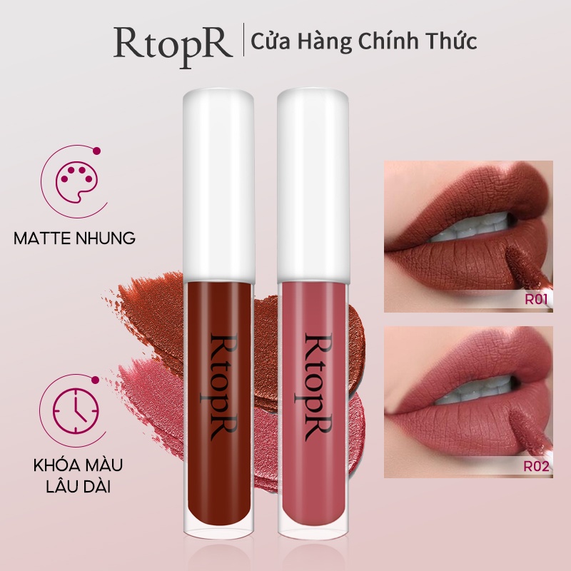 Son kem RtopR siêu mềm mịn tông màu lì cổ điển không gây bết dính lâu trôi 2g
