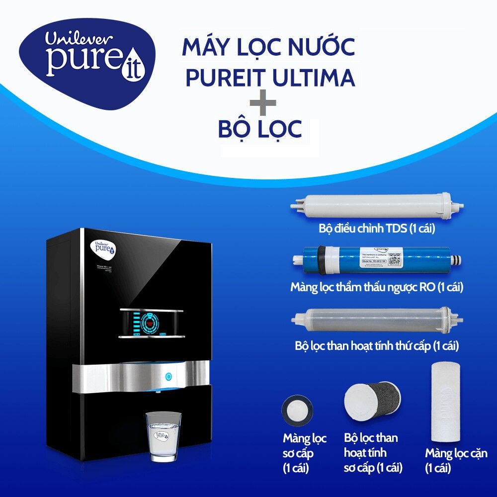 Lộc thô thay Máy Lọc Nước Unilever Pureit Ultima RO + UV + MF