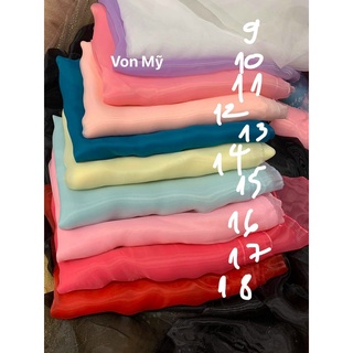 1 mét vải voan kính mỹ, kính organza chuyên may váy áo tùng phồng, trang trí hoa bó, hoa khổng lồ khổ vải 150cm