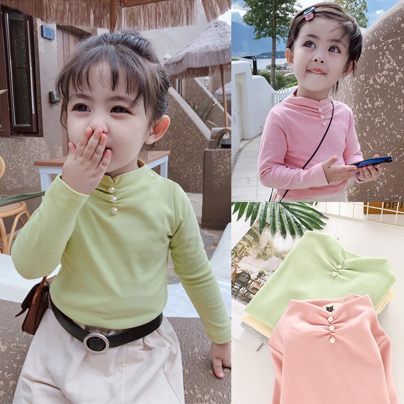 Áo Sweater Cổ Tròn Nhiều Màu Cho Bé Gái