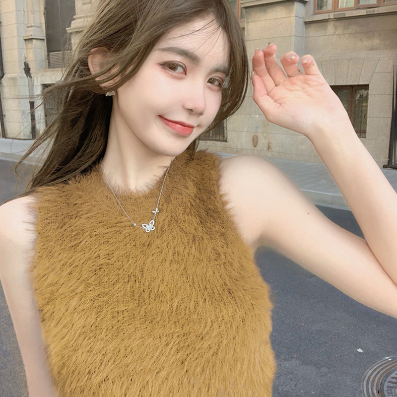 Áo Không Tay Màu Sắc Đơn Giản Thời Trang Hàn Quốc