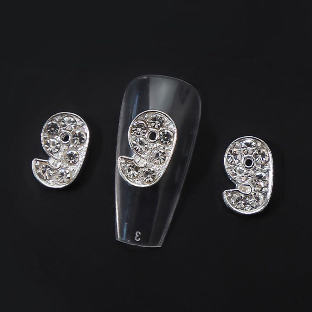 Phụ Kiện Trang Trí Móng Tay Hình Số 0-9 Sang Trọng Thời Trang|Phụ Kiện Trang Trí Móng Tay 3D Bằng Kim Loại Nhiều Màu Sắc Thời Trang