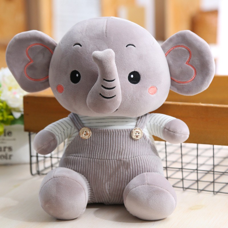 gấu bông voi , gối ôm hình voi xám,hồng cho bé size 60cm-80cm