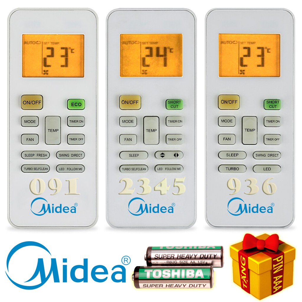 Điều khiển Midea "HÀNG ĐẸP" cho điều hòa