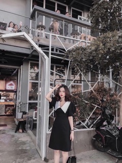Đầm bigsize cổ sen