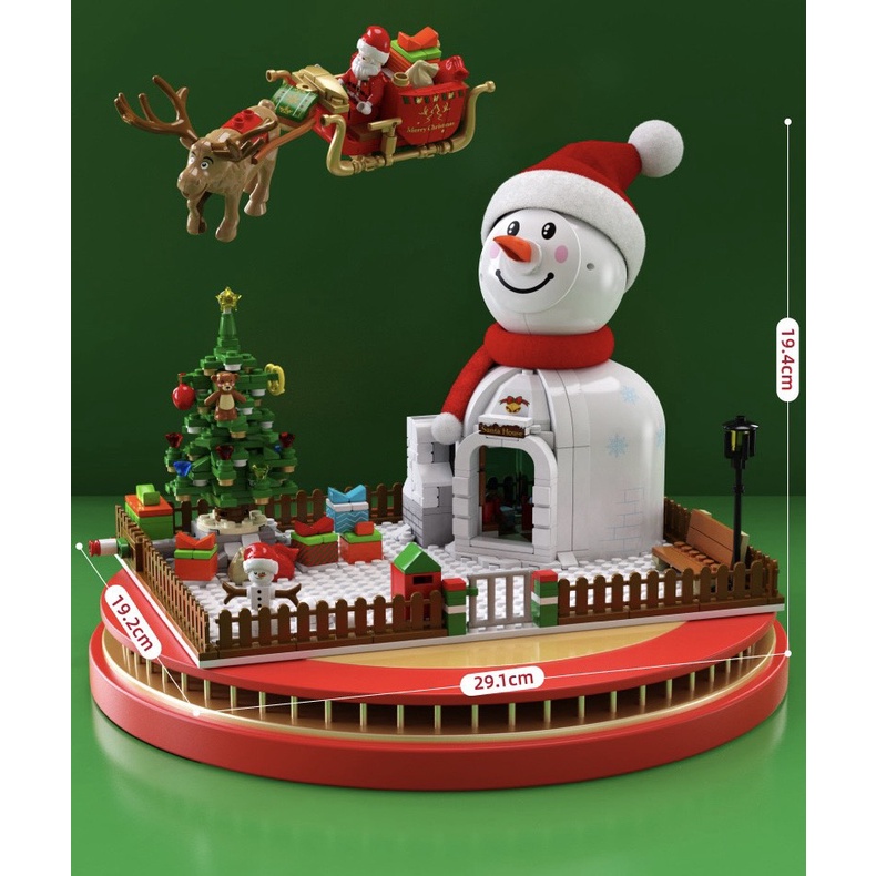 Lego ngôi nhà giáng sinh 573 chi tiết - Hãng Sembo Block