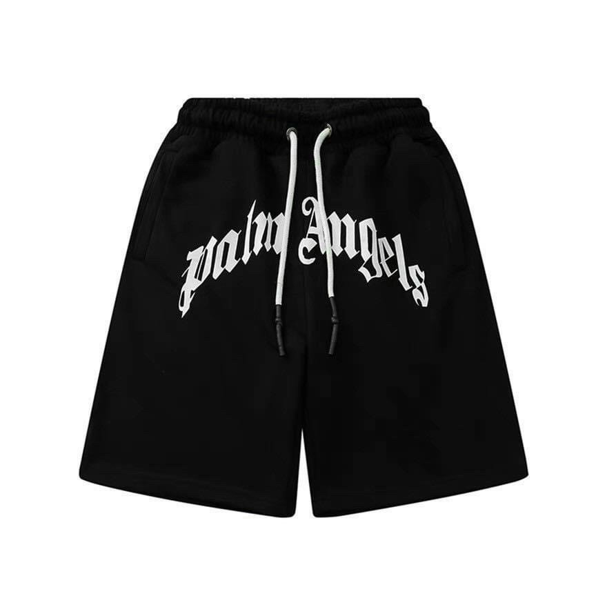 Quần Short lửng Palm Angles Unisex Nam Nữ chất thun Da Cá Ulzzang 𝗞𝗨𝗡