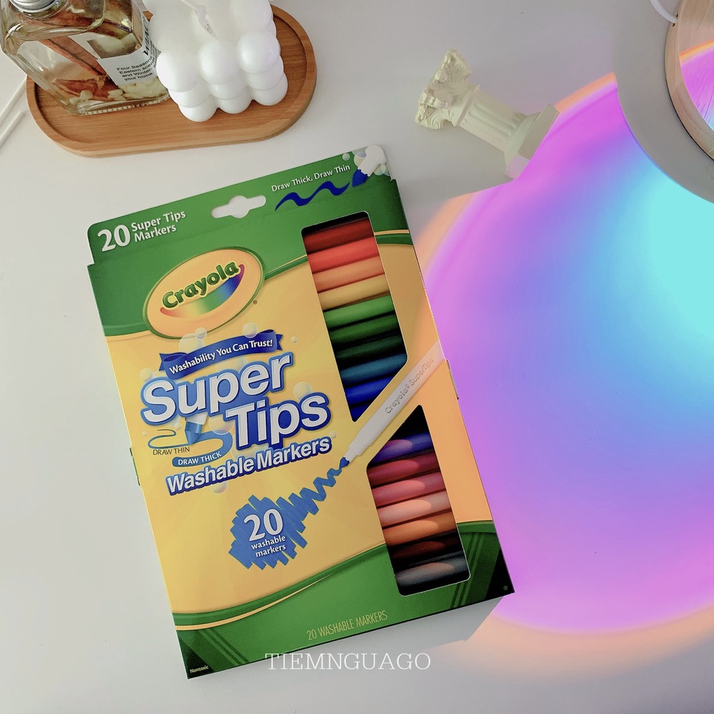 Set 20 Bút Lông Màu Crayola Super Tips - Tiệm Ngựa Gỗ