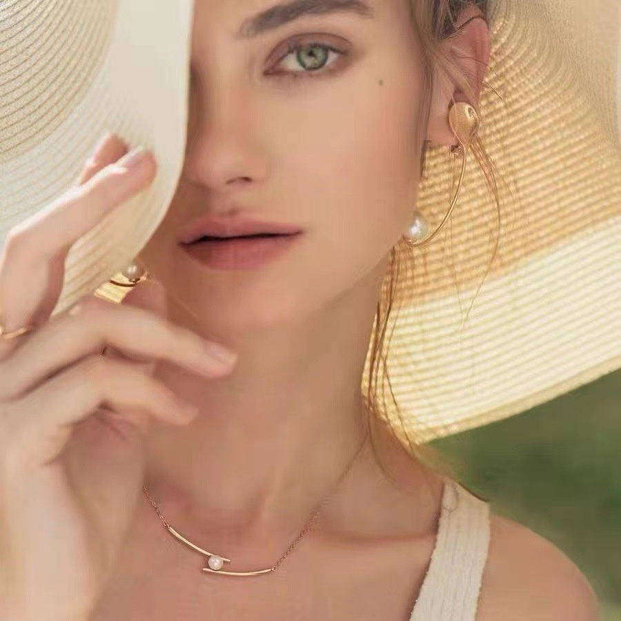 Vòng Cổ Đính Ngọc Trai Nhân Tạo Phong Cách Mới Hàn Quốc Đơn Giản