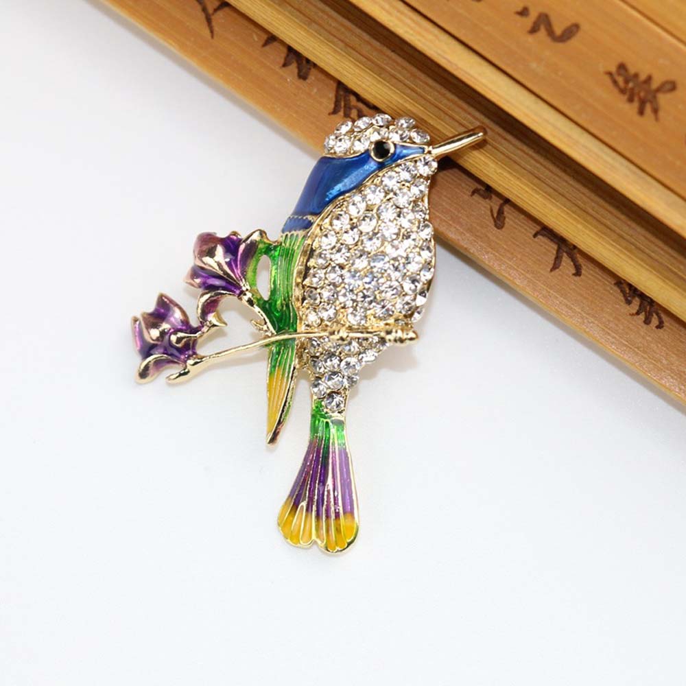 Ghim Cài Áo Hình Chim Đậu Cành Cây Ngộ Nghĩnh