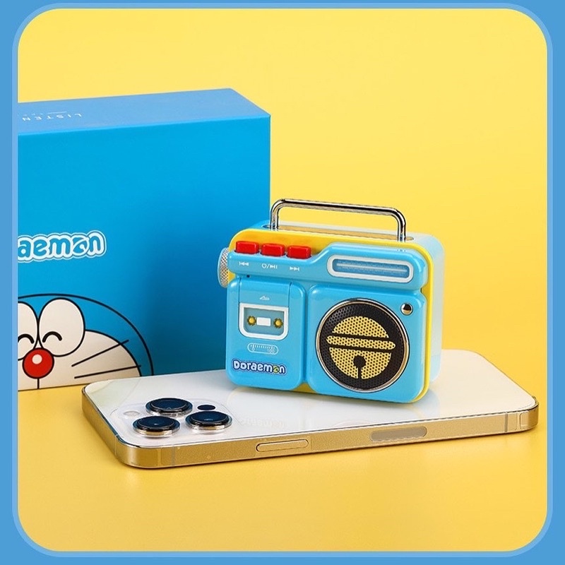 Loa Bluetooth Không Dây Mini Siêu Trầm Hình Doraemon Sử Dụng Ngoài Trời 5.0