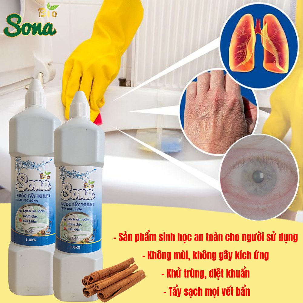 Tẩy Rửa Toilet hương QUẾ, Mùi Hương Dễ Chịu, Sạch Bong, Ngừa Vi Khuẩn 1kg