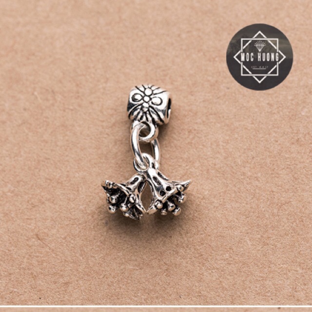 [S925] Charm bạc Thái - bông hoa - MH004