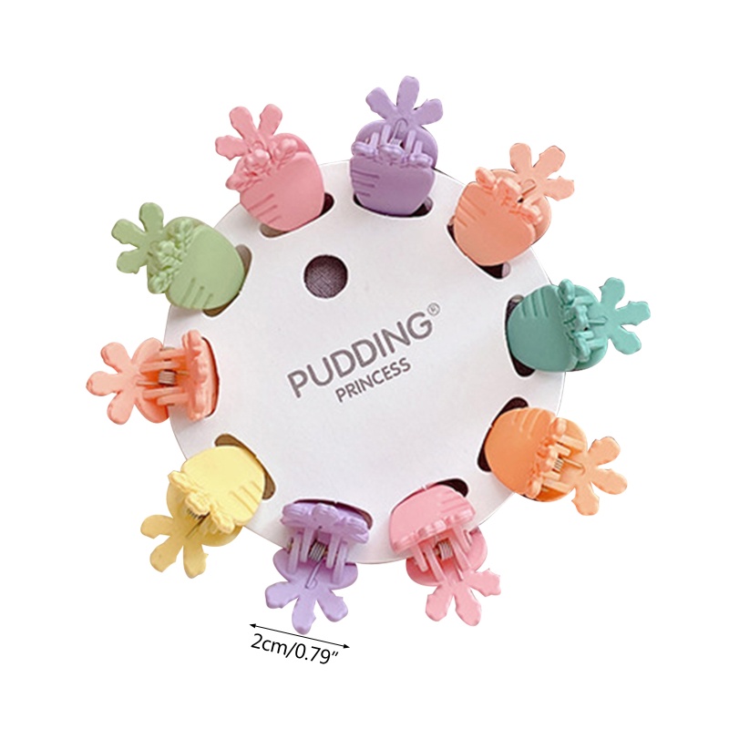 Set 10 Kẹp Tóc Mini Nhiều Màu Sắc Xinh Xắn Cho Bé Gái