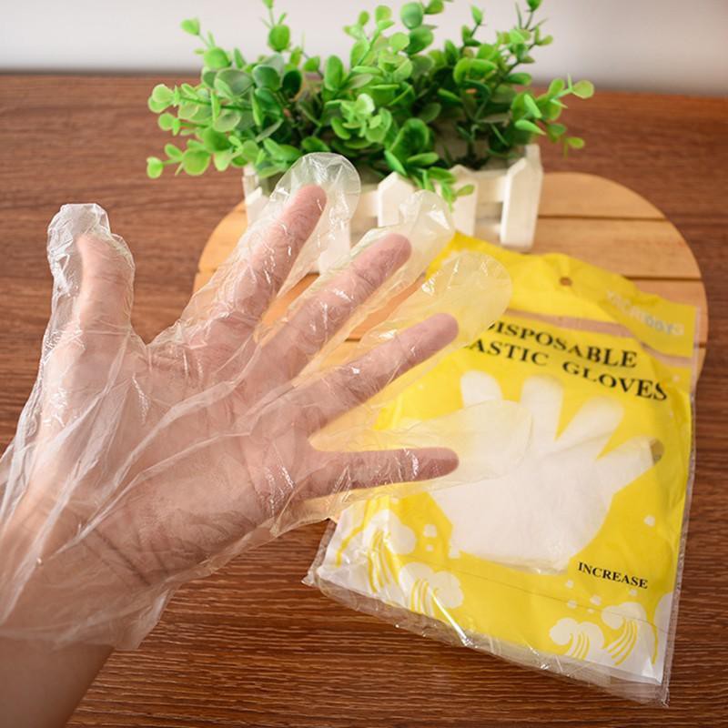 Combo 2 gói găng tay nilong trắng dùng 1 lần (100 cái) an toàn và bảo vệ môi trường 2019